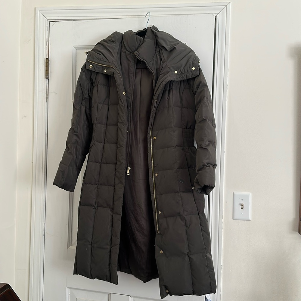 Brown, size M puff coat  Cole Haan